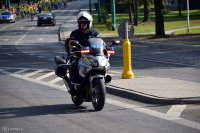 Policjanci zabezpieczali rajd rowerowy