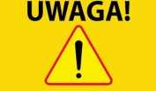 Znak ostrzegawczy w środku wykrzyknik,u góry napis UWAGA